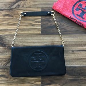EUC Tory Burch Reva Bombe Fold-over Clutch Bag